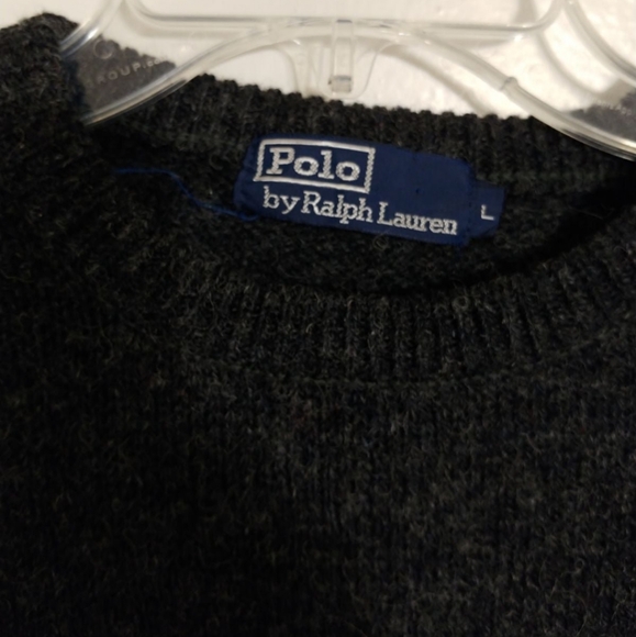 Polo by Ralph Lauren Uni-Crest Men's Charcoil Grey Sweater - Picture 4 of 5